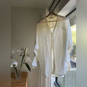 Monday Swimwear - linen coverup button down